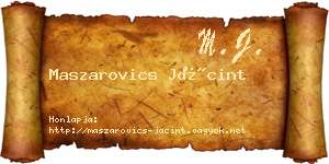 Maszarovics Jácint névjegykártya